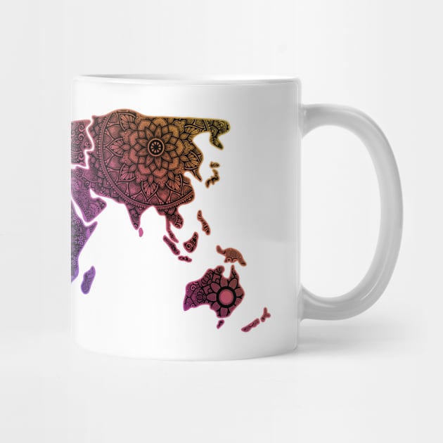 Colorful World Map, culture, tradition, rainbow 🌈 by designsbygulmohar